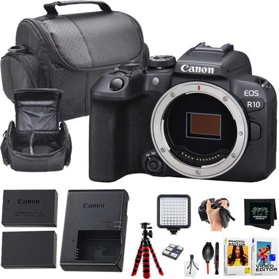 Canon R10 Mirrorless Camera Body Only Bundle (Renewed)