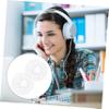 100pcs Disposable Sanitary Headset Covers Headphone Cover Studio Fabric Ear Cup Cover Stretch Headset Cover Clip Headphones Ear Muffs Non-Woven Fabric White view 4