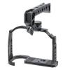 FocusFoto Camera Cage with Top Handle Grip Kit for Canon EOS R5 Mark II Mirrorless Vlogging Camera, Aluminium Video Stabilizer Rig with NATO Rail, Cold Shoe, 1/4"Screw Mount, 3/8"-16 Locating for Arri view 3