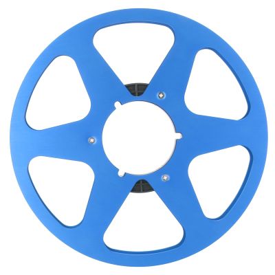 10.5 Inch Empty Tape Reel for REVOX Studer, Aluminum Alloy Takeup Reel with 6 Holes, 1/4 Inch Machine Replacement Part (Blue)