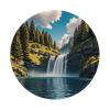 Harmony Falls Print Non-Slip Rubber Mouse Pad,8-Inch Round Shape, Stitched Edge Design,Cute Small Mouse pad view 1
