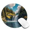 Harmony Falls Print Non-Slip Rubber Mouse Pad,8-Inch Round Shape, Stitched Edge Design,Cute Small Mouse pad view 2