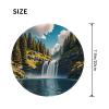 Harmony Falls Print Non-Slip Rubber Mouse Pad,8-Inch Round Shape, Stitched Edge Design,Cute Small Mouse pad view 3