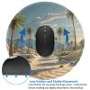 Desert Oasis Print Non-Slip Rubber Mouse Pad,8-Inch Round Shape, Stitched Edge Design,Cute Small Mouse pad view 4