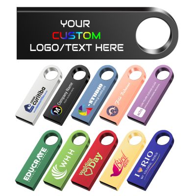 4GB 500Pcs Custom Metal USB 2.0 Flash Drive Bulk, Personalized Mini Thumb Drives, Printed/Engraved Your Logo & Text on Double-Sided Memory Stick for Goverment/Office/School/Company Ads/Photography