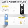 4GB 500Pcs Custom Metal USB 2.0 Flash Drive Bulk, Personalized Mini Thumb Drives, Printed/Engraved Your Logo & Text on Double-Sided Memory Stick for Goverment/Office/School/Company Ads/Photography view 2