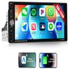 2G+32G Single Din Car Stereo with Wireless Apple Carplay Android Auto, Android 13 Head Unit, 6.9 Inch Touch Screen Car Radio with GPS Navigation WiFi FM Bluetooth 5.0 Type-C USB 16EQ view 1