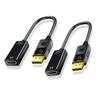 WITRN 2 Pack DisplayPort to HDMI Adapter 1080p 4K Unidirectional DisplayPort DP Computor to HDMI Monitor Connection Adapter Compatible with Laptop PC Monitor TV Projector (2, 2K4K@Black) view 1