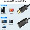 WITRN 2 Pack DisplayPort to HDMI Adapter 1080p 4K Unidirectional DisplayPort DP Computor to HDMI Monitor Connection Adapter Compatible with Laptop PC Monitor TV Projector (2, 2K4K@Black) view 3