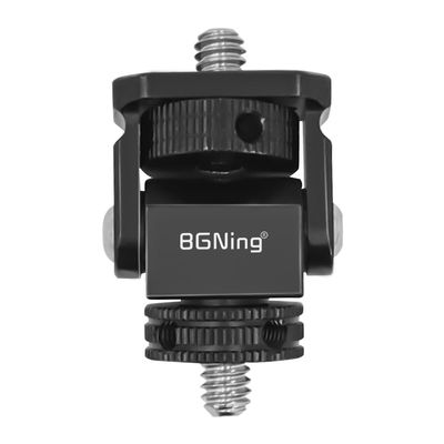BGNing Aluminum Alloy DSLR Stand Holder Cold Shoe Mount for Cameras Monitor Microphone Hot Shoe Adjustable Support Bracket for SLR Cage (Type A w Screw)