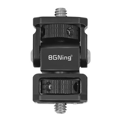 BGNing Aluminum Alloy DSLR Stand Holder Cold Shoe Mount for Cameras Monitor Microphone Hot Shoe Adjustable Support Bracket for SLR Cage (Type A Black)