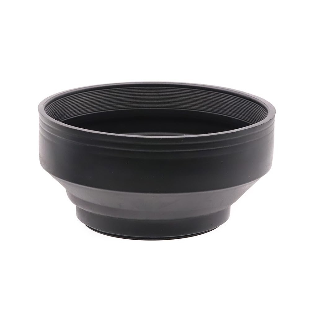 3 in 1 Lens Hood 49/52/55/58/62/67/72/77/82 Adjustable 3 in 1 Rubber Lens Hood Collapsible Wide Angle Standard Hood (72mm)