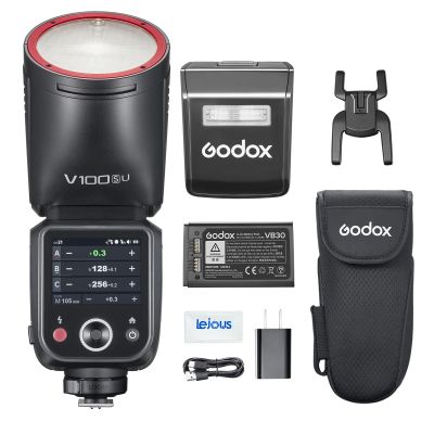 Godox V100S V100-S 100Ws TTL Camera Flash, Global Shutter, 2.4G Wireless 1/8000s HSS Speedlite, 400 Full Power Flashes, 1.7s Recycle Time, 10 Levels LED Modeling Lamp Compatible with Sony