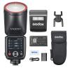 Godox V100S V100-S 100Ws TTL Camera Flash, Global Shutter, 2.4G Wireless 1/8000s HSS Speedlite, 400 Full Power Flashes, 1.7s Recycle Time, 10 Levels LED Modeling Lamp Compatible with Sony view 1