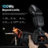 Godox V100S V100-S 100Ws TTL Camera Flash, Global Shutter, 2.4G Wireless 1/8000s HSS Speedlite, 400 Full Power Flashes, 1.7s Recycle Time, 10 Levels LED Modeling Lamp Compatible with Sony view 3