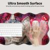 Large Wavy Shape Mouse Pad  Non-Slip Extended Gaming & Office Desk Mat, 31.5 x 11.8 in, Durable Waterproof Keyboard & Mouse Mat for Laptop, Desktop & Multi-Monitor Setup,Cute Cat with Blue Eyes view 4