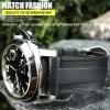 CZKE 22mm 24mm 26mm Rubber Watch BandFor Panerai SUBMERSIBLE Colorful Waterproof Sport Camo Strap(Red black,26mm) view 2