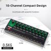 10 Channel Audio Mixer Stereo Mono 6.35mm Input Output TRS/TS Jacks Type-C view 2