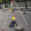 Confined Space Tripod Kit, Manual Rescue Tripod Confined Space Tripod Kit W/Adjustable Legs, Aluminum Safety Emergency Rescue Tripod.,1200LBSWinch view 2