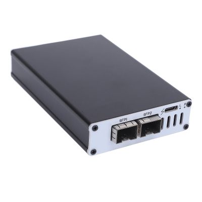Bewinner 10 Gigabit Ethernet Adapter, USB4 SFP Fiber Port, 10Gbps High Speed Network Connections, Aluminum Portable Gigabit Network Adapter for for OS X, for for Ubuntu (Dual Port)