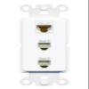 RiteAV 1 Port CAT6 2 Phone Coupler Jack Insert Rocker Module Female-Female for Decorative Wall Cover Face Plate [White] view 1