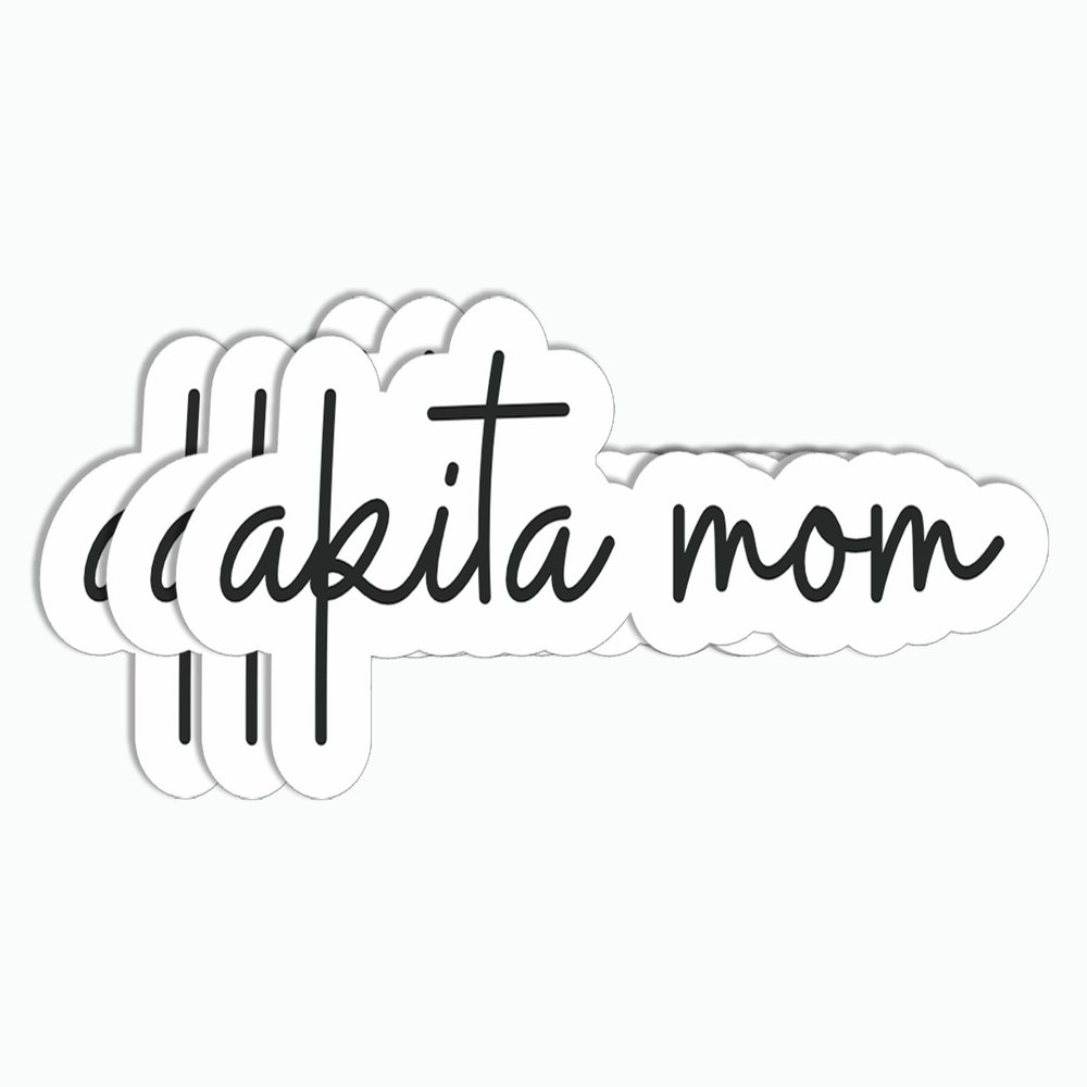 3Pcs Akita Mom Sticker - Cute Akita Inu Sticker - Dog Lover Sticker - Dog Mom Sticker - Sticker for Laptop Water Bottle - Dog Owner Sticker