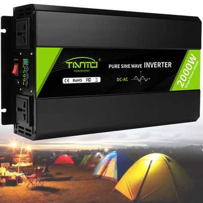2000W 4000W 6000W 8000W 10000W 12000W Pure Sine Wave Power Inverter 12V 24V 48V DC to 110V 220V 230V Converter for Family RV Off Grid Solar System Car AC Power Outlets for Vehicle,Road Trips,Camping(2
