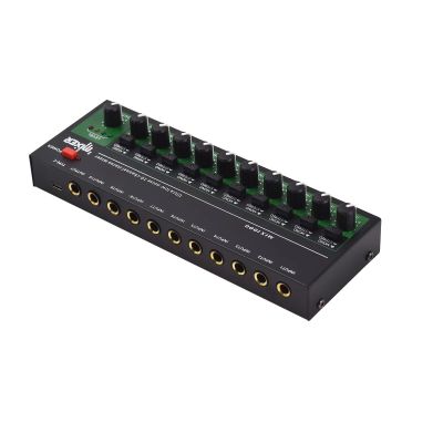 Audio Mixer Stereo Mono, 6.35mm Input Output TRS/TS Jacks Type-C Metal,10 Channel