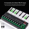 Audio Mixer Stereo Mono, 6.35mm Input Output TRS/TS Jacks Type-C Metal,10 Channel view 2