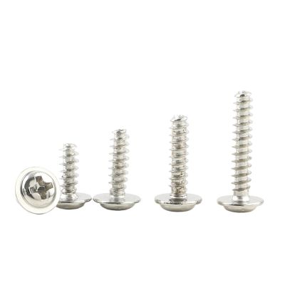 30-100pcs PWB Cross Round Head With Ring Self Tapping Screws M1.7 M2 M2.3 M2.6 M3 M4 Screw Carbon Steel(12mm,M1.7 100pcs)