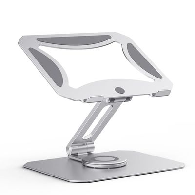 HIONJIN Laptop Stand Aluminum Alloy Folding Desktop Lifting 360  Rotating Heat Dissipation Tablet Laptop Stand
