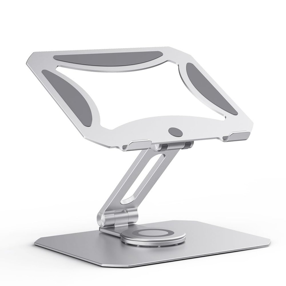 HIONJIN Laptop Stand Aluminum Alloy Folding Desktop Lifting 360 Rotating Heat Dissipation Tablet Laptop Stand