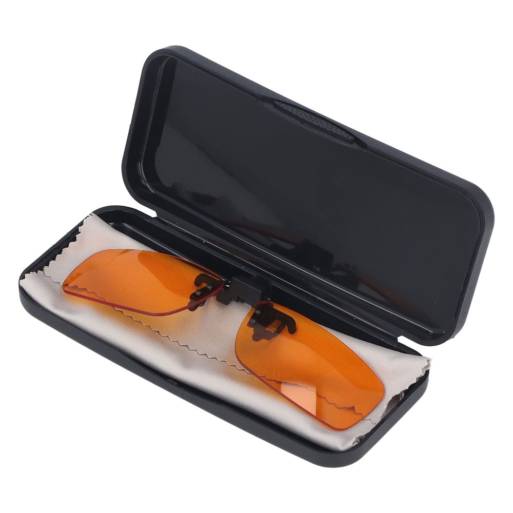 MUNEFE Polarized Clip On Sunglasses, Night Driving Glasses, Portable Glasses Clip Lens for Indoor and Outdoor Switching Or Day and Night Driving Scenes(Square)