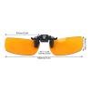 MUNEFE Polarized Clip On Sunglasses, Night Driving Glasses, Portable Glasses Clip Lens for Indoor and Outdoor Switching Or Day and Night Driving Scenes(Square) view 3
