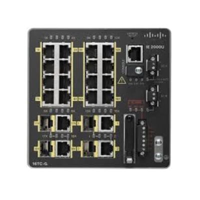 IE-2000-16TC-G-E Industrial Ethernet Switch, 16 Ports, Gigabit, PoE+ Support, Layer 2, Managed (New Sealed)