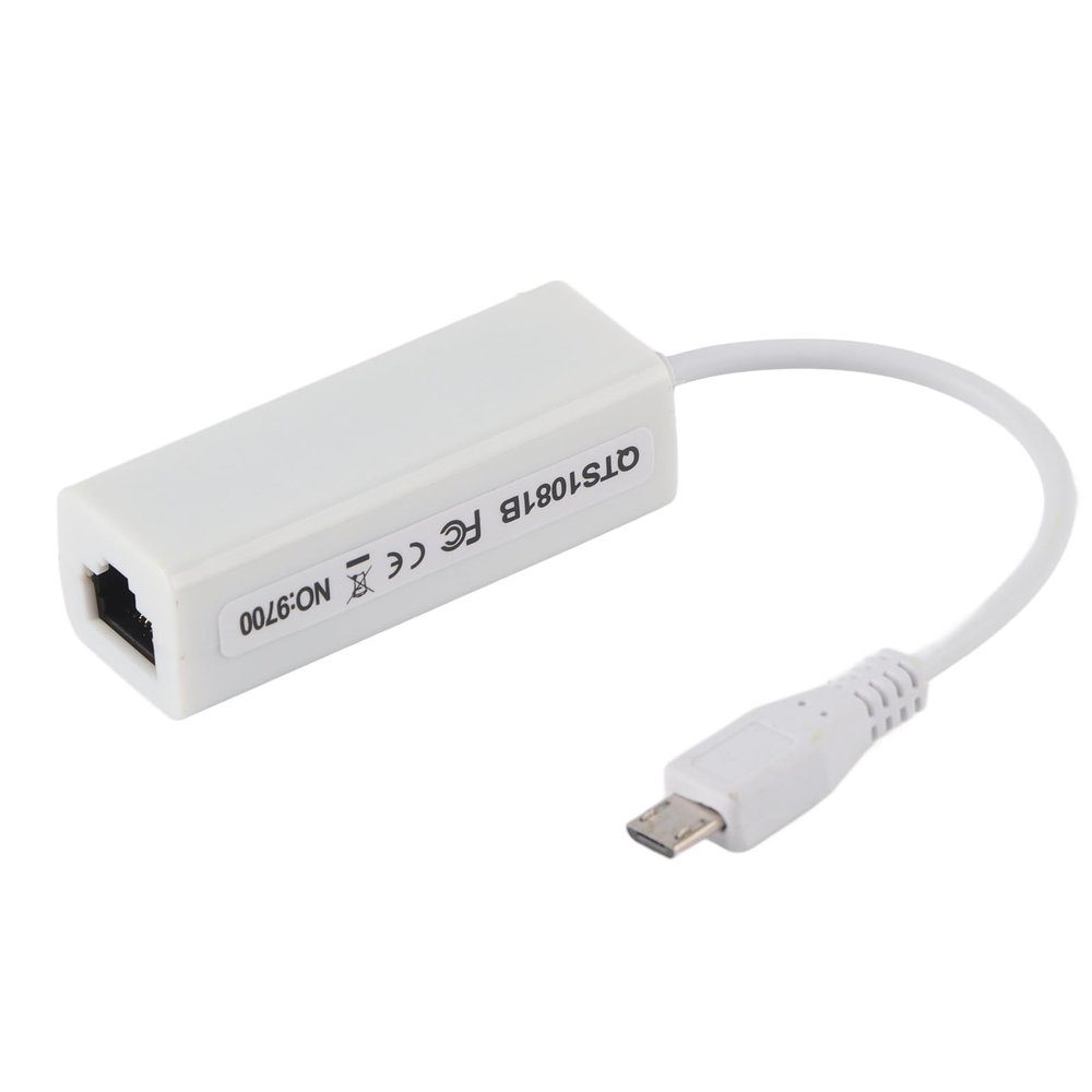 Ethernet Adapter, Micro USB to RJ45, Fast Network Card for 1.3/W Motherboard, Supports 10/100 Mbps, Suitable for Technology Enthusiasts