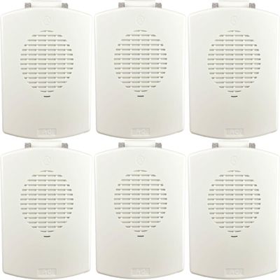 EL3RHN-NW Pack of 6 Outdoor 3R Emergency Horns; White Textured UV Stabilized, Colored Impregnated Engineered Plastic; Sleek, No Visible Mounting Screws; Both Wall and Ceiling Mount