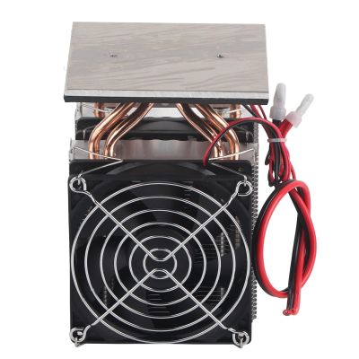 12V 10A Semiconductor Refrigeration DIY Mini Fridge, Thermoelectric Cooler with HT064112 Semiconductor, Fast Cooling, Hollow Copper Pipes, Large Cooling Plate, Easy to Wire and Us
