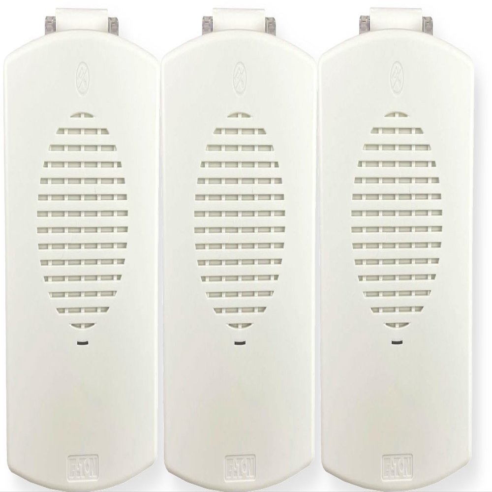 EL3RMT-NW Pack of 3 Outdoor 3R Multitone Alarm Horns, White; Sleek, Modern Aesthetics with No Visible Mounting Screws; Both Wall and Ceiling Mount
