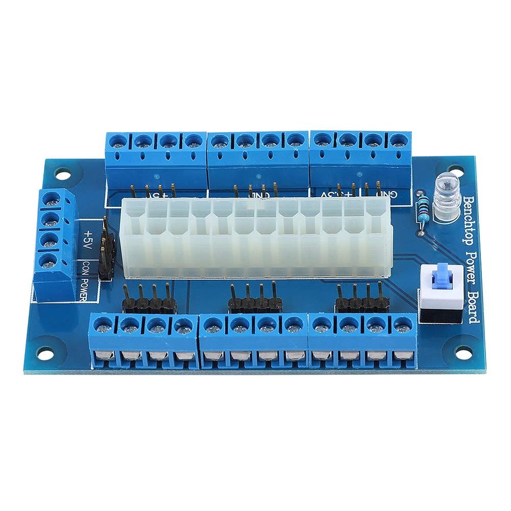 24/20Pin ATX Power Supply Module with Indicator and Screw Terminal Block, EasytoUse Adapter for PC Power Board, Suitable for DIY Enthusiasts