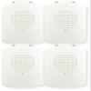 EL3RSPK-NW Pack of 4 Outdoor 3R Speakers with 3R Plate, White; Sleek, Modern Aesthetics with No Visible Mounting Screws; 1/8 Watt Up to 8 Watts (70V); Both Wall and Ceiling Mount view 1