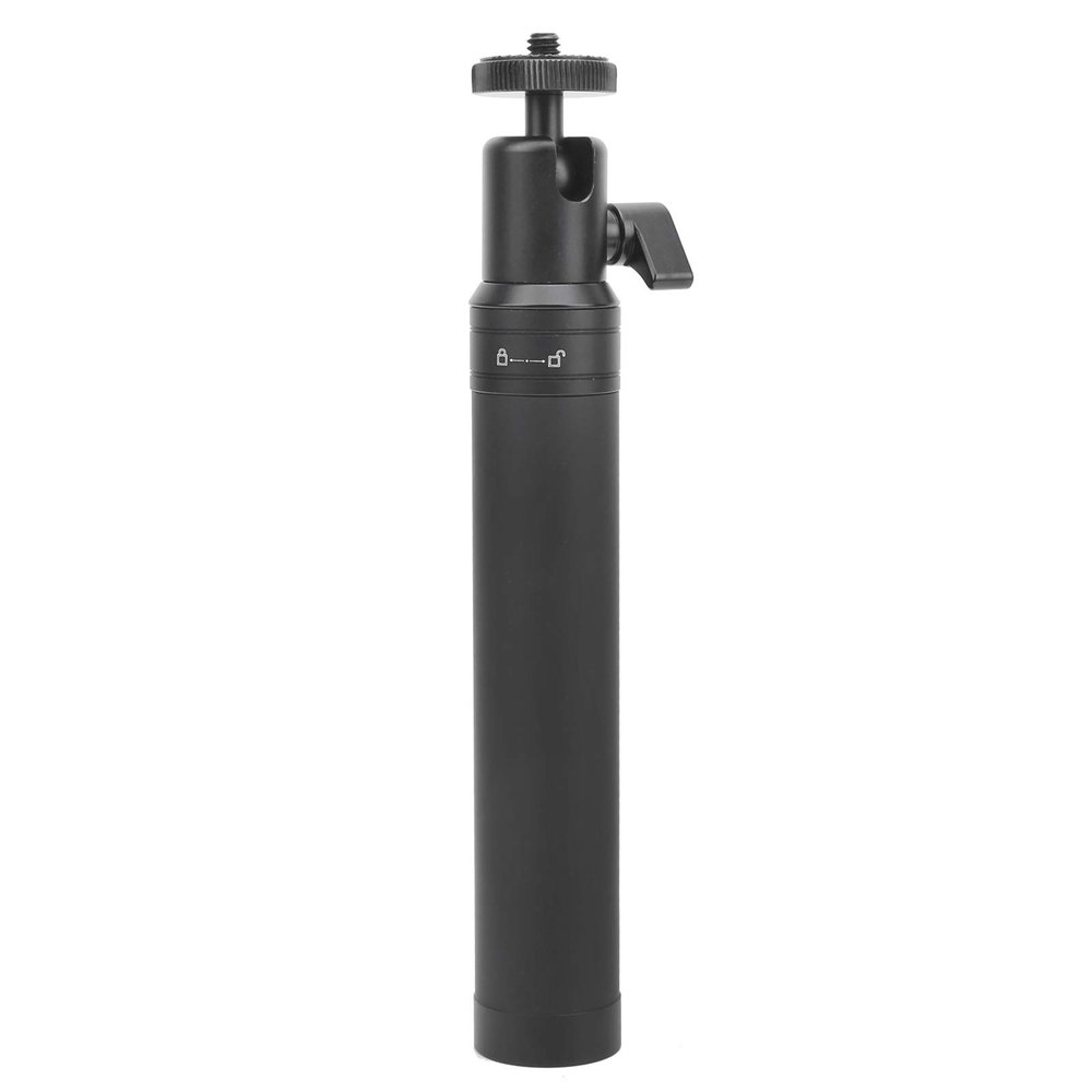 6 Section Telescopic Extension Rod, Portable Lengthen Stick for Selfie Triaxial Stabilizer, Aluminium Alloy Material, Anti Slip Handle, 1/4in Screw Interface, Compact Size