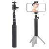 6 Section Telescopic Extension Rod, Portable Lengthen Stick for Selfie Triaxial Stabilizer, Aluminium Alloy Material, Anti Slip Handle, 1/4in Screw Interface, Compact Size view 2