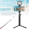 6 Section Telescopic Extension Rod, Portable Lengthen Stick for Selfie Triaxial Stabilizer, Aluminium Alloy Material, Anti Slip Handle, 1/4in Screw Interface, Compact Size view 3
