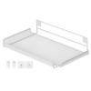 Bothyi Router Wall Mount Shelf with Hooks Bracket Display Shelf Modern Space Saving Easy Installation for TV Accessories Living Room, White view 1