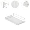 Bothyi Router Wall Mount Shelf with Hooks Bracket Display Shelf Modern Space Saving Easy Installation for TV Accessories Living Room, White view 4