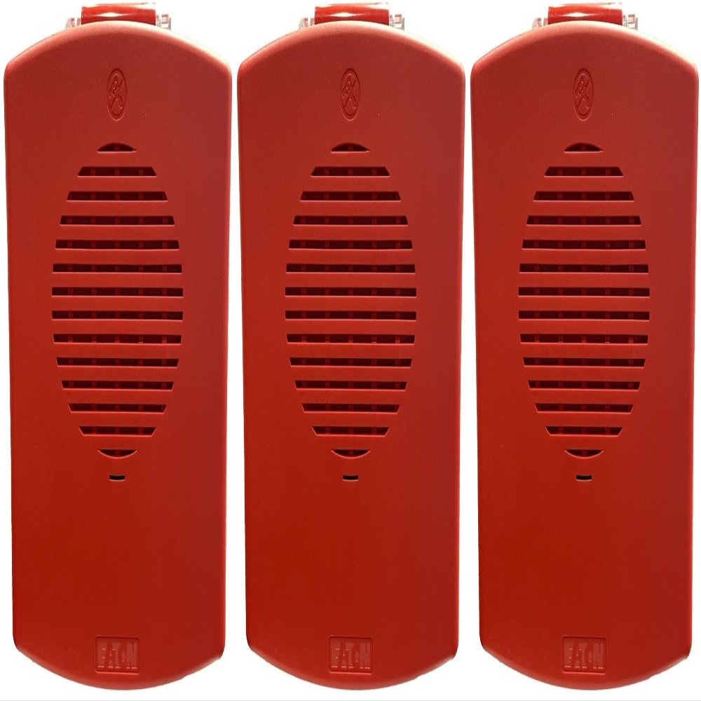 EL4XSPK-NR Pack of 3 Outdoor 4X Speakers, Red; No Lettering; Sleek, Modern Aesthetics with No Visible Mounting Screws; 76-94 dBA Sound Level, Depending On Setting; Both Wall and Ceiling Mount