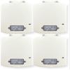 EL3RST-FW Pack of 4 Outdoor 3R Strobes, White; Clear Lens; FIRE Lettering; Sleek, Modern Aesthetics with No Visible Mounting Screws; Both Wall and Ceiling Mount view 1