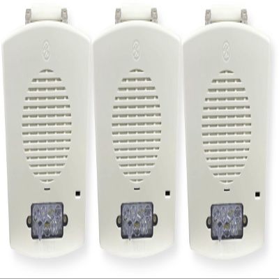 EL4XHS-FW Pack of 3 Outdoor 4X Horn Strobes, White; Clear Lens; FIRE Lettering; Sleek, Modern Aesthetics with No Visible Mounting Screws; Both Wall and Ceiling Mount