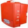 EL4XST-FR Pack of 4 Outdoor 4X Horn Strobes, Red; Clear Lens; FIRE Lettering; Sleek, Modern Aesthetics with No Visible Mounting Screws; Both Wall and Ceiling Mount view 2